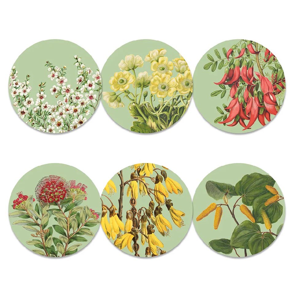 100% New Zealand NZ Native Botanicals Placemat Set/6 | Koop.co.nz