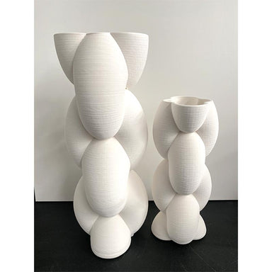 Le Forge 3D Printed Porcelain Vase - Short Wave (29.5cm) | Koop.co.nz