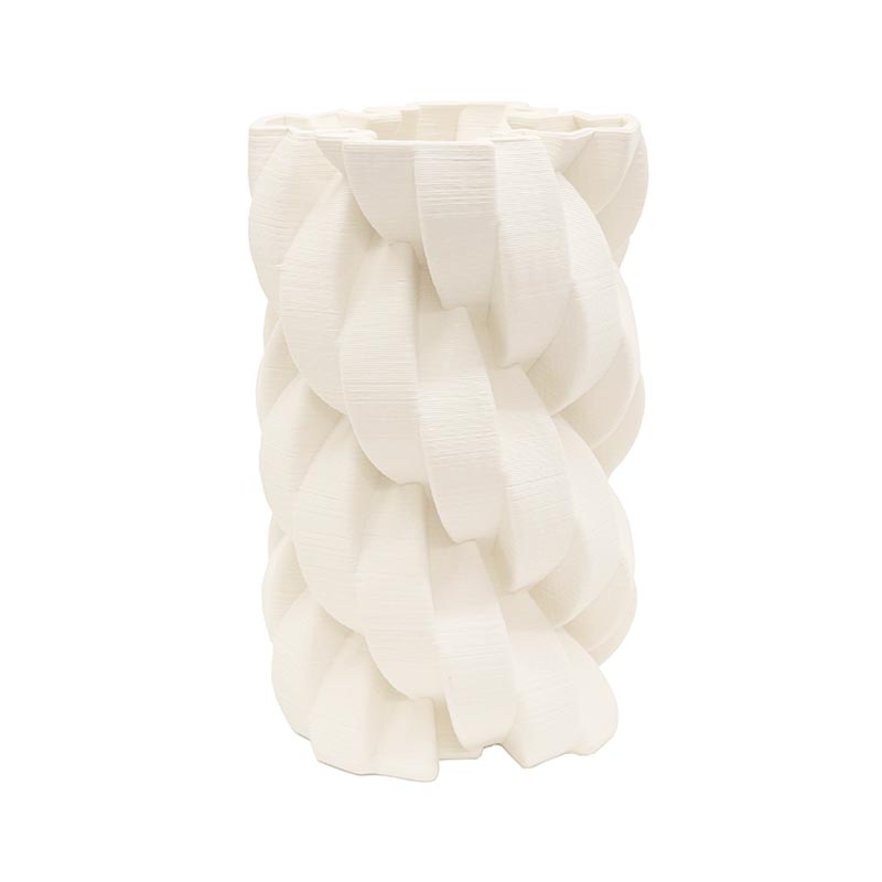 Le Forge 3D Printed Porcelain Vase - Overlap (31cm) | Koop.co.nz