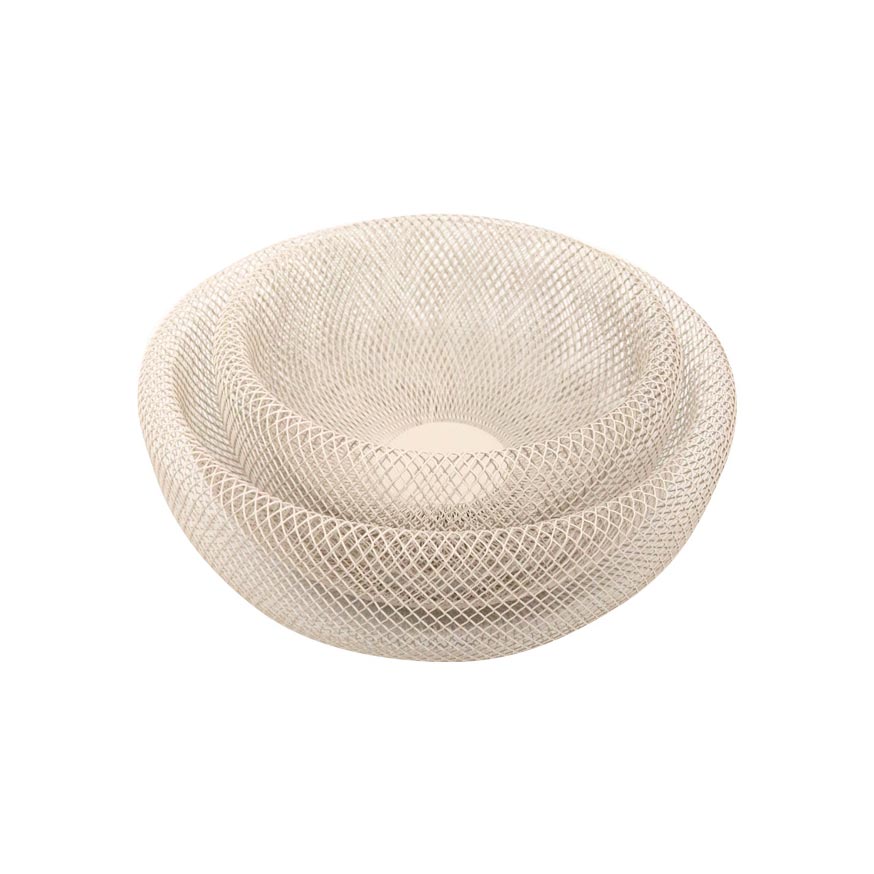 Le Forge Wide Mesh Bowl Set/2 - Concrete | Koop.co.nz