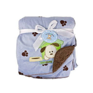 Snugly Baby Fleece Blanket - Blue Dog | Koop.co.nz