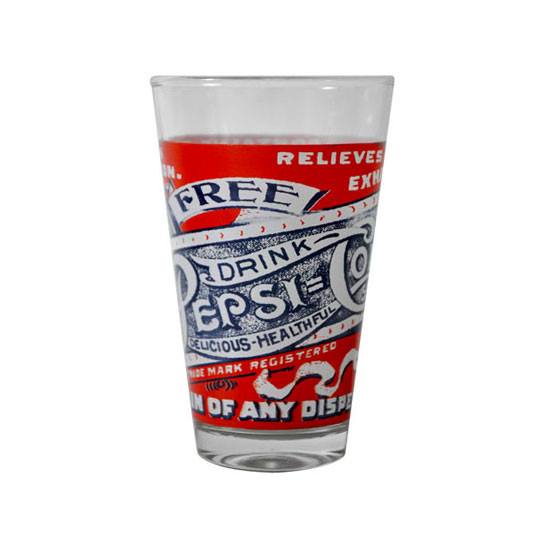Retro Pepsi Cola Highball Glass - Blue | Koop.co.nz