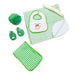Snugly Baby Gingham Blanket Gift Set (6pc) - Green | Koop.co.nz