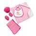 Snugly Baby Gingham Blanket Gift Set (6pc) - Pink | Koop.co.nz