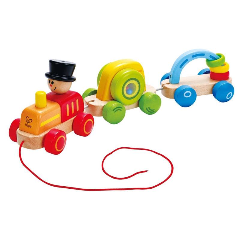 Hape Triple Play Train Wooden Toy Homeware & Gifts NZ KOOP — Koop