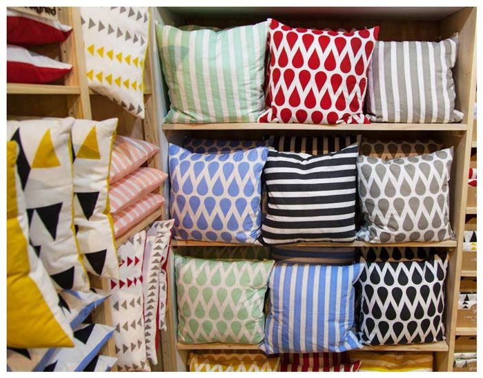 The Good Housewife Stripe Cushion - Chintz Rose (45cm) | Koop.co.nz