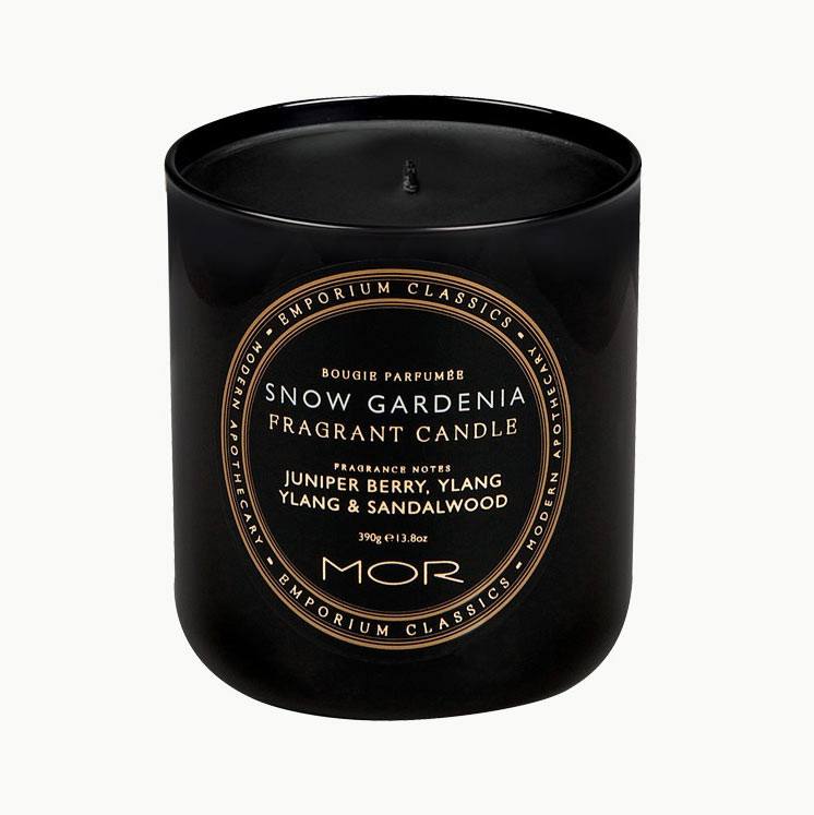MOR Boutique Fragrant Black Soy Candle - Snow Gardenia | Koop.co.nz