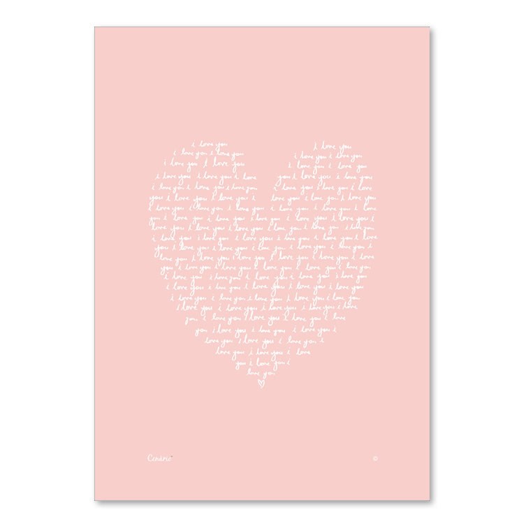 Cenario Pink Love Wall Print (A4) | Koop.co.nz
