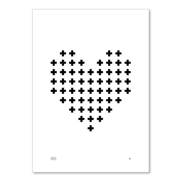 Dekor Studio Print (A4) - Cross My Heart | Koop.co.nz