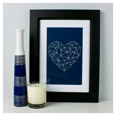 Dekor Studio Print (A4) - Heart Strings Blue | Koop.co.nz