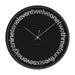 Jonsson Text Wall Clock - Black (30cm) | Koop.co.nz