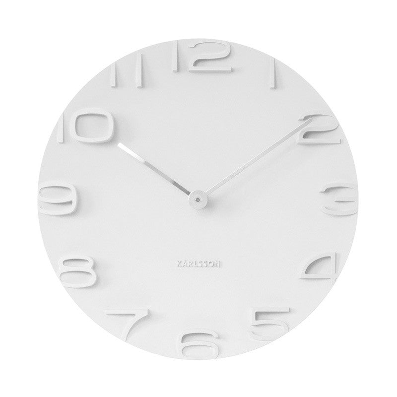 Karlsson On The Edge Wall Clock - White (42cm) | Koop.co.nz