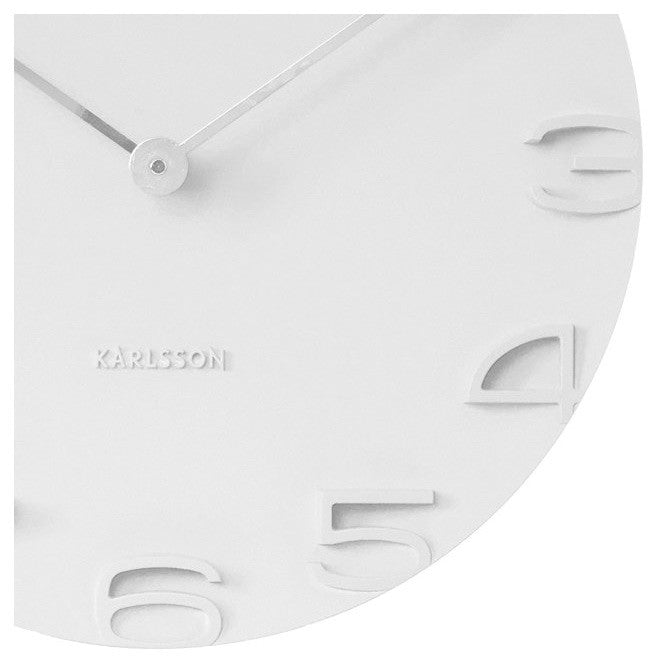 Karlsson On The Edge Wall Clock - White (42cm) | Koop.co.nz