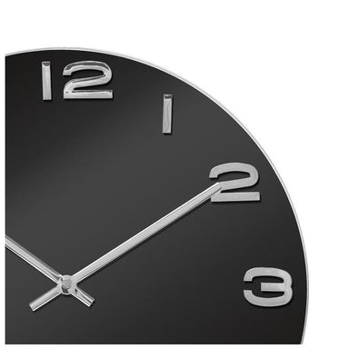 Karlsson Vintage Round Black Glass Wall Clock (35cm) | Koop.co.nz