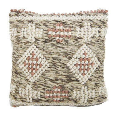 Stoneleigh & Roberson Natural & Blush Wool Cushion (45cm) | Koop.co.nz