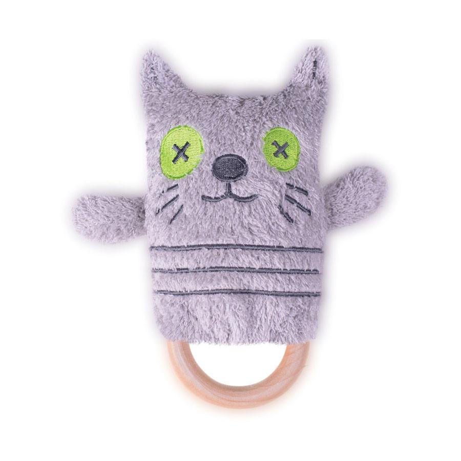 O.B Designs Ding A Ring Teether Rattle - Katie Cat | Koop.co.nz