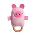 O.B Designs Ding A Ring Teether Rattle - Patty Pig | Koop.co.nz