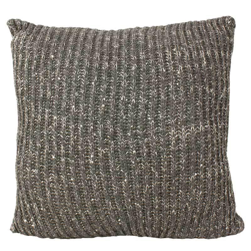 Emporium Dark Grey Langham Knit Cushion (40cm) | Koop.co.nz