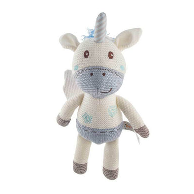 Baby Boo Knitted Unicorn - Blue | Koop.co.nz