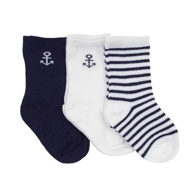 Emotion & Kids Navy Anchor Socks (3pk) | Koop.co.nz