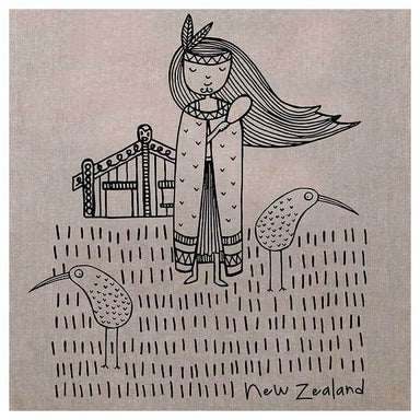 Karen Design NZ Kiwi Girl Tea Towel | Koop.co.nz