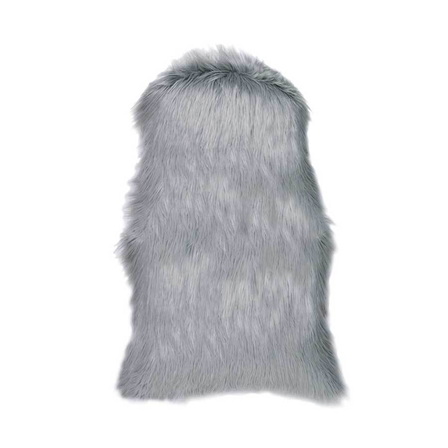 Jason Grey Faux Fur Chair Cover | Koop.co.nz