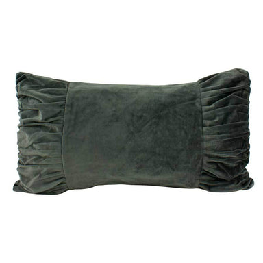 Macey & Moore Luxe Velvet Bow Cushion Cover – Charcoal | Koop.co.nz
