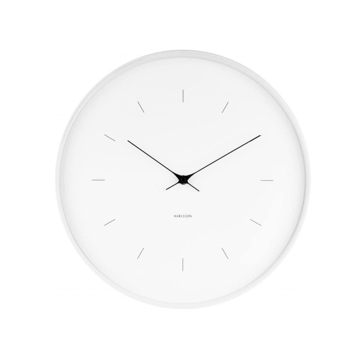 Karlsson Butterfly Hands Clock – White (27cm) | Koop.co.nz