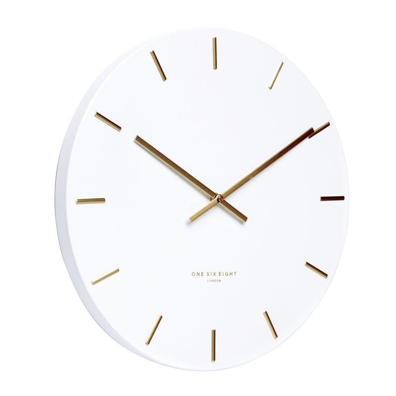 One Six Eight White Luca Clock (40cm) | Koop.co.nz