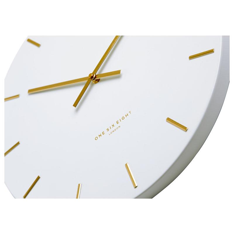One Six Eight White Luca Clock (40cm) | Koop.co.nz