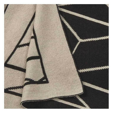 Amalfi Reversible Empire Knit Throw – Black & Grey | Koop.co.nz
