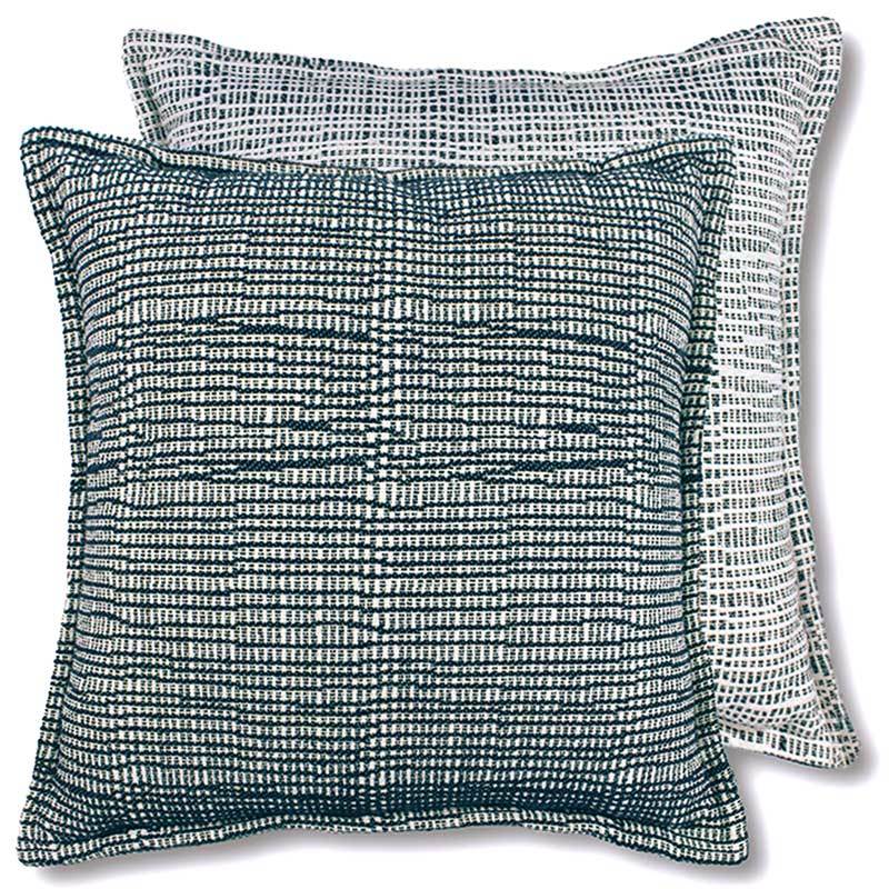 Madras Link Haze Jacquard Cushion – Blue/Off White (50cm) | Koop.co.nz