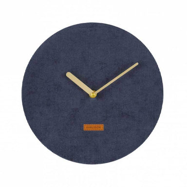 Karlsson Corduroy Wall Clock - Blue (25cm) | Koop.co.nz