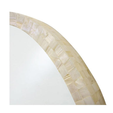LaVida Mosaic White Shell Mirror (78cm) | Koop.co.nz