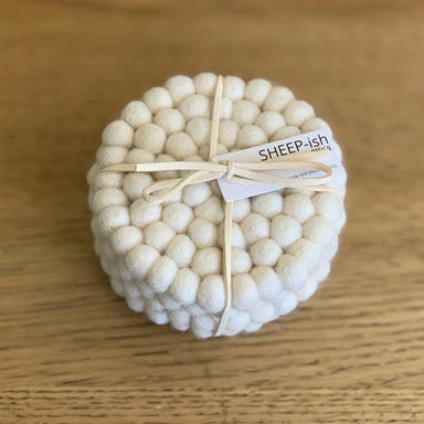 Sheepish Design NZ Wool Coasters – Natural | Koop.co.nz