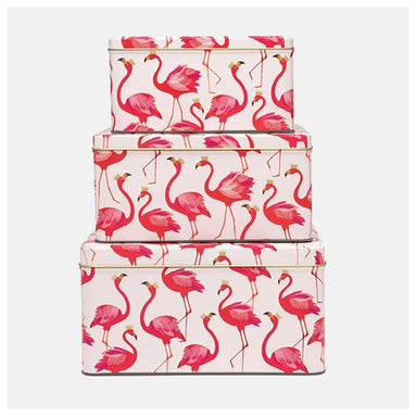 Sara Miller Square Flamingo Cake Tin Set/3 | Koop.co.nz