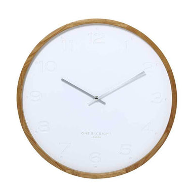 One Six Eight Freya White Wall Clock (35cm) | Koop.co.nz