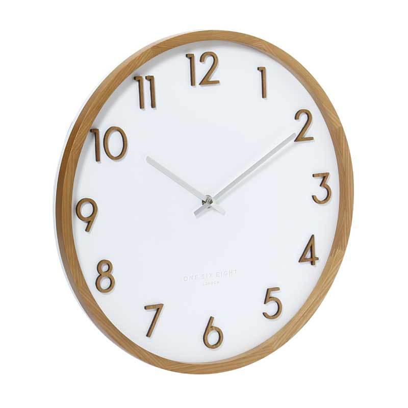 One Six Eight Scarlett White Wall Clock (35cm) | Koop.co.nz