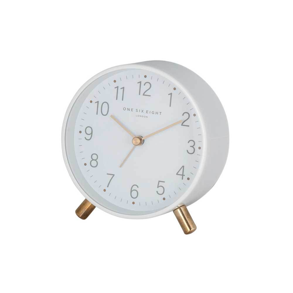 One Six Eight Maisie Alarm Clock with Light - White | Koop.co.nz