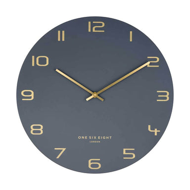 One Six Eight Charcoal Blake Clock (40cm) | Koop.co.nz