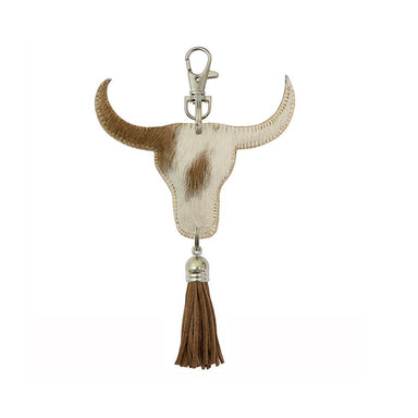 Olive & Tiger Bull Keychain / Bag Clip - Brown Jersey | Koop.co.nz