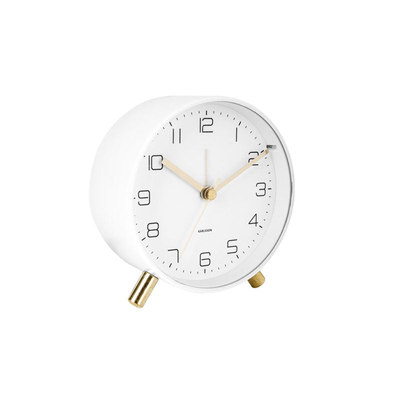 Karlsson Lofty Alarm Clock with Light - White | Koop.co.nz