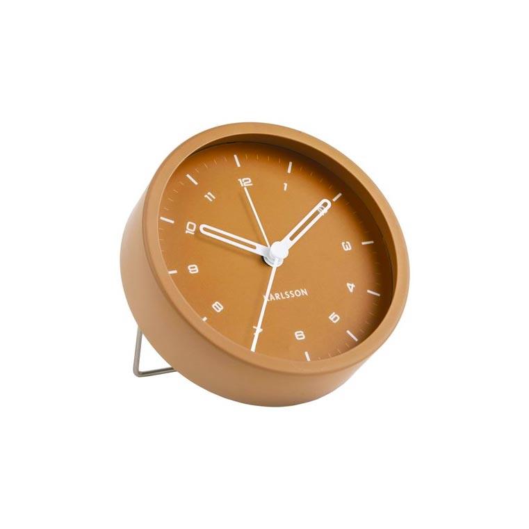 Karlsson Tinge Alarm Clock Caramel Brown Karlsson Alarm Clocks NZ