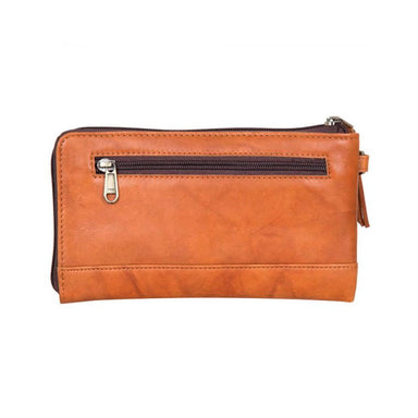 The Design Edge Dallas Clutch Wallet - Jersey Hairon & Tan Leather | Koop.co.nz