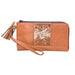 The Design Edge Dallas Clutch Wallet - Jersey Hairon & Tan Leather | Koop.co.nz