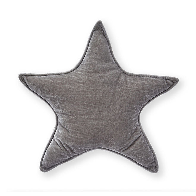 Nana Huchy Velvet Star Cushion - Grey (40cm) | Koop.co.nz