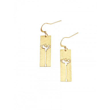 Tiger Tree Gold Botanical Earrings | Koop.co.nz