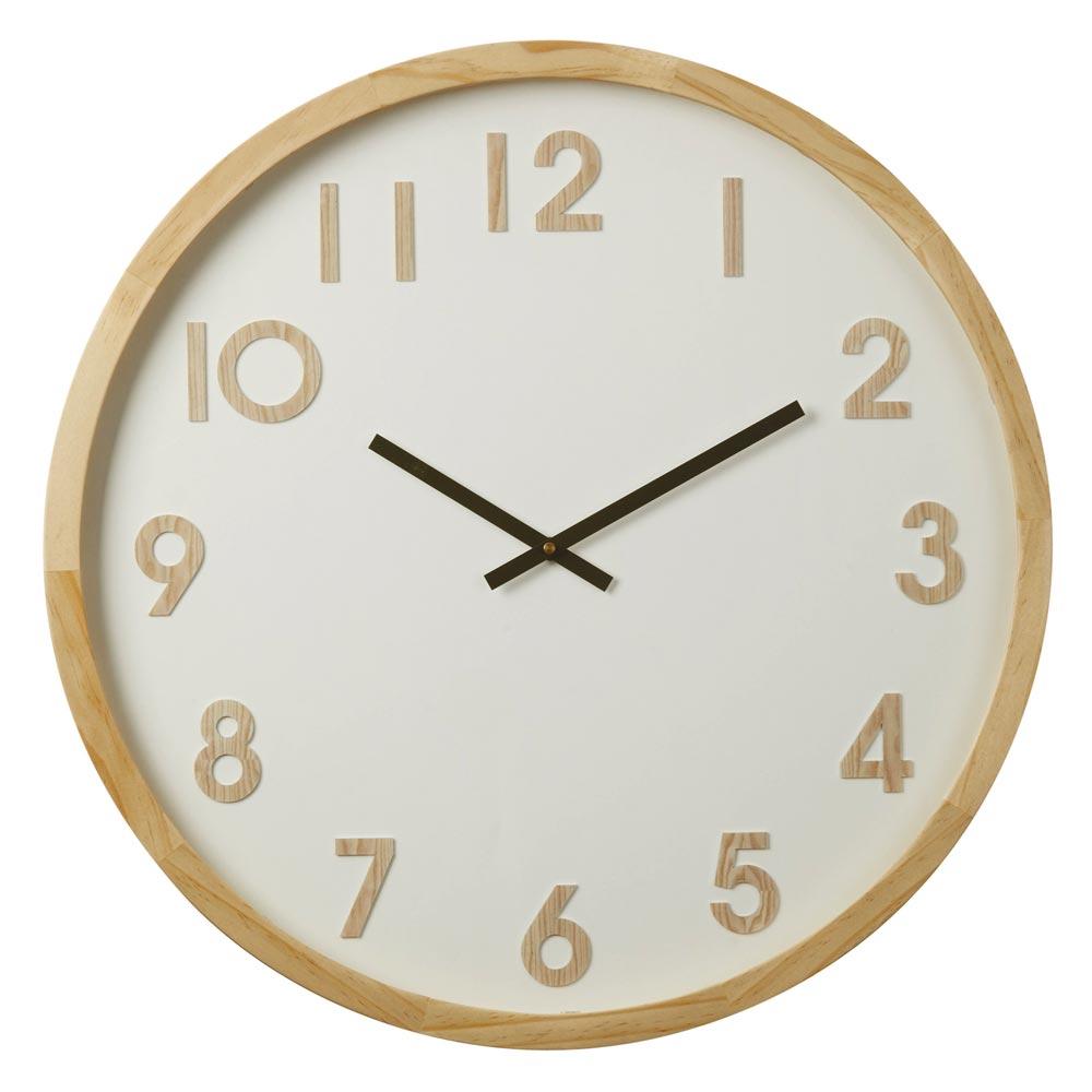 Amalfi Leonard Wall Clock - Natural (61cm) | Koop.co.nz