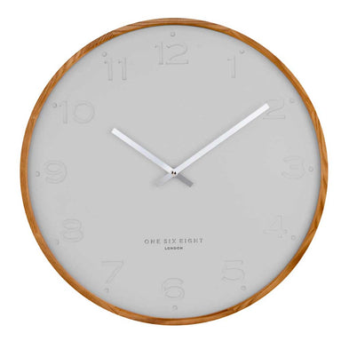 One Six Eight Freya Cool Grey Wall Clock (50cm) | Koop.co.nz