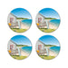 100% New Zealand Graham Young Coaster Set/4 – Bach By The Beach | Koop.co.nz